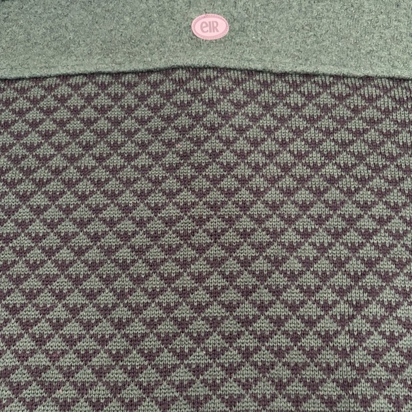 MENS XL EIR GREEN & BLACK 100% WOOL SWEATER OVERSIZED FIT - Picture 11 of 11